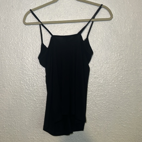 Express black spaghetti strap tank top with lace in front size XS - Picture 8 of 8